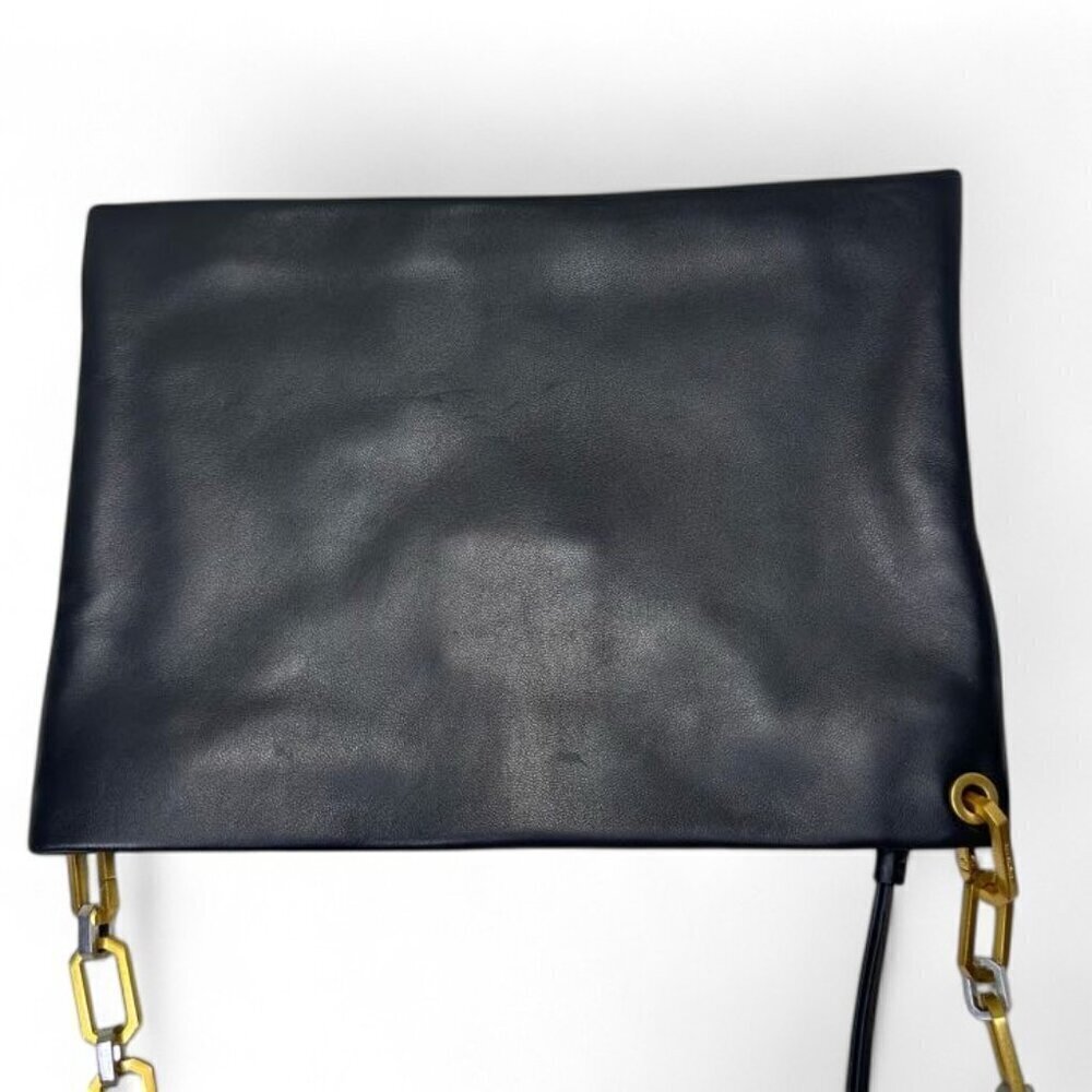 ALL SAINTS Bettina Leather Chain Shoulder Bag Black NWOT - Picture 7 of 16